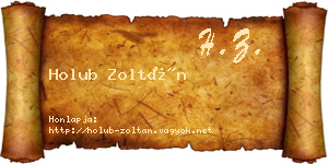 Holub Zoltán névjegykártya