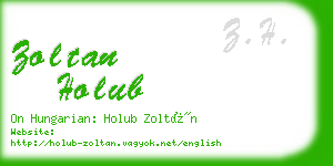 zoltan holub business card